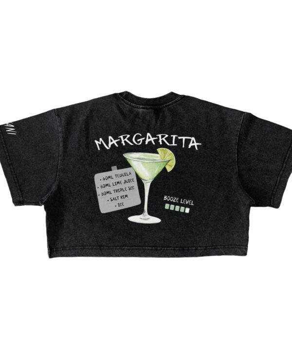 Дамски Crop Top "Маргарита"- Черен