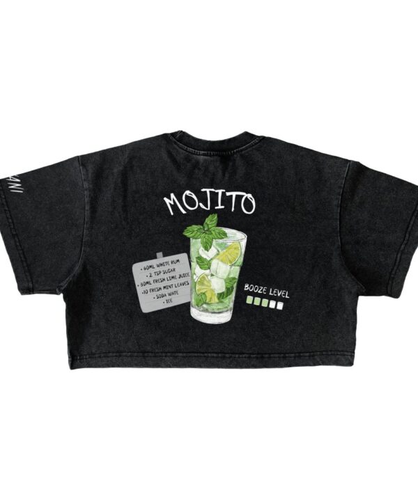 Дамски Crop Top "Мохито" - Черен