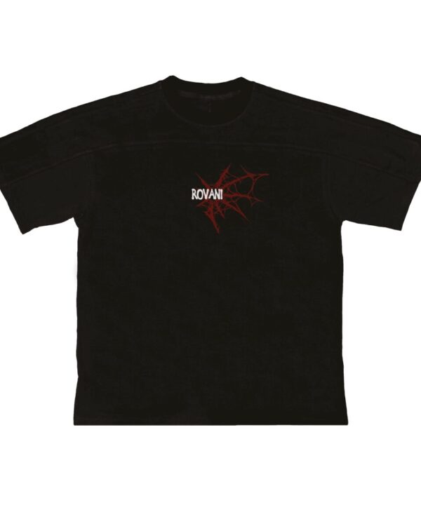 Alternative view of Тениска „Us Against Everything” – черна | ROVANI