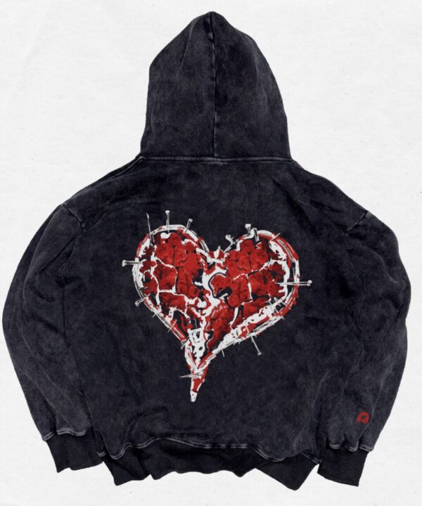 Дамско худи The Heart – черно