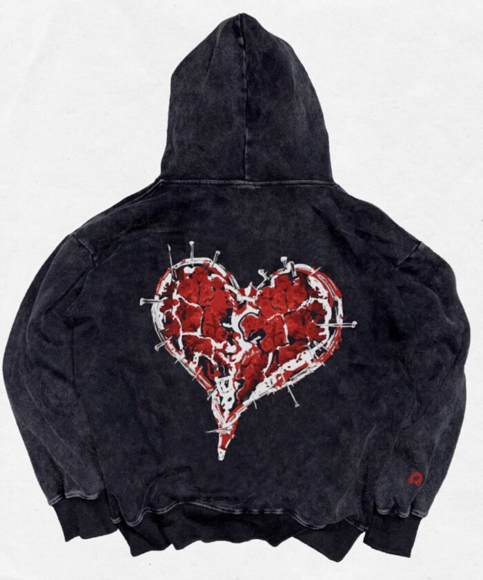 Дамско худи The Heart – черно