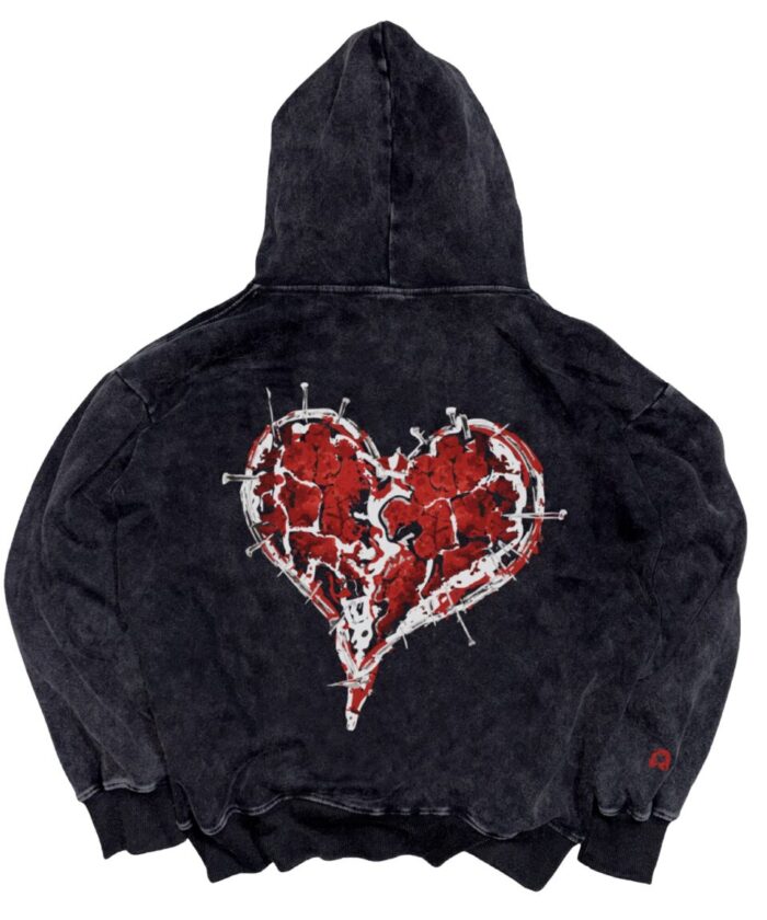 Alternative view of HELD – The Heart Hoodie