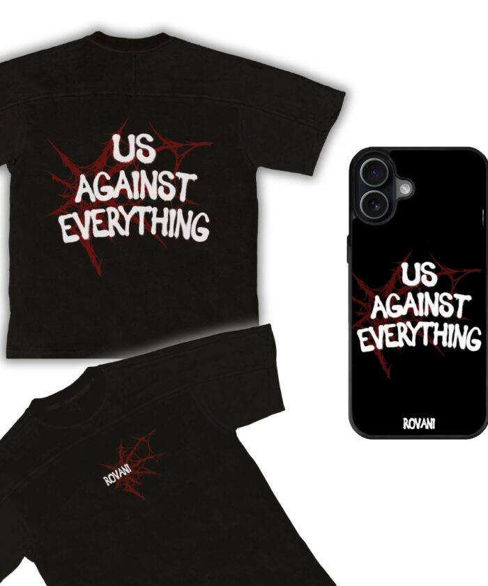Комплект Тениска и Кейс за телефон "Us against Everything" 2