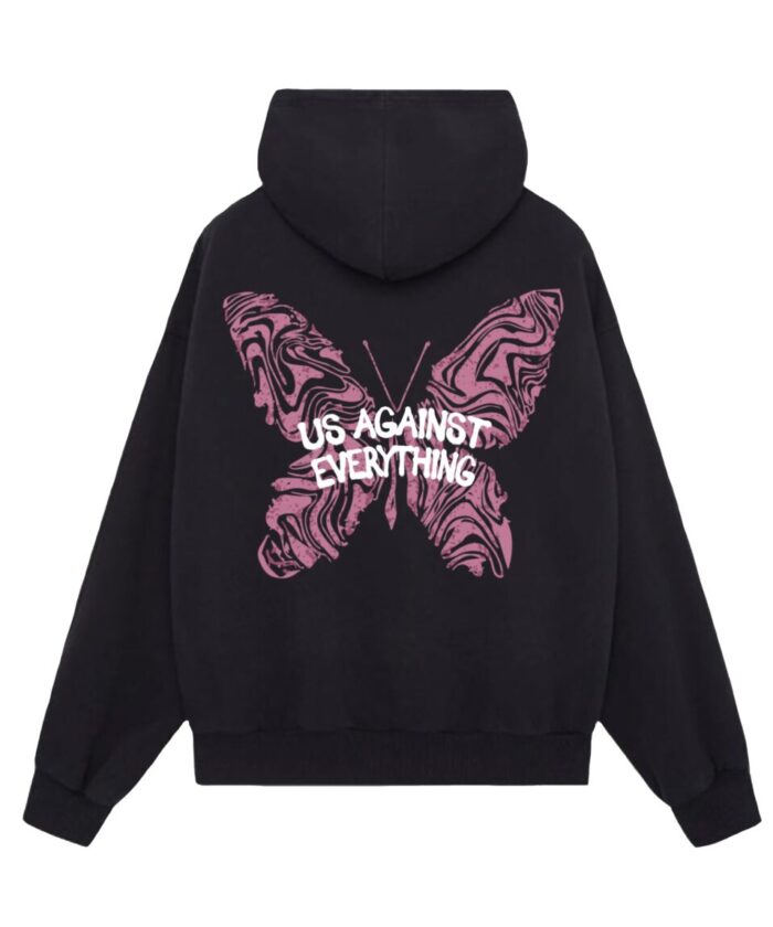 Черно Худи "Pink Butterfly”