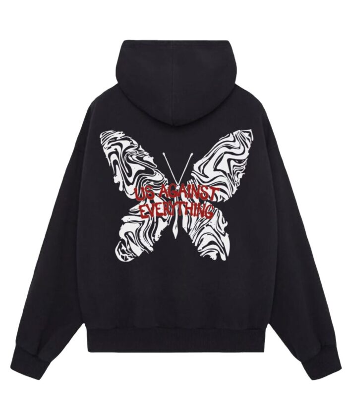 Черно Худи "Whute Butterfly”